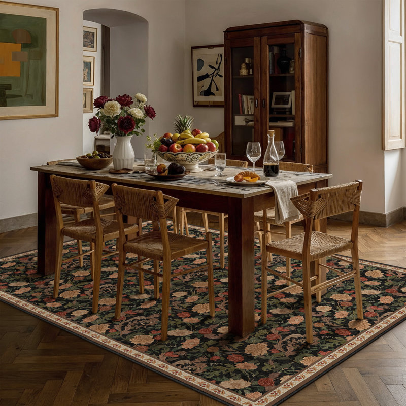 Tapis lavable à la machine Veridian Home, Rectangle 6 pi x 9 pi, Brown