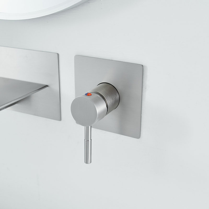 Wall Mounted Optional Single-handle Bathroom Faucet, Brushed Nickel