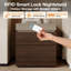 19.6'W 4-Drawer Nightstand With Hidden Storage Compartment Rfid Lock And Interlocking Drawers-145732166