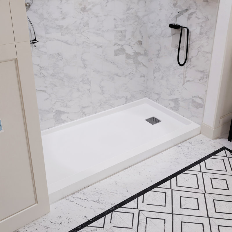 30'' W 60'' D Rectangular Triple Shower Base, Right