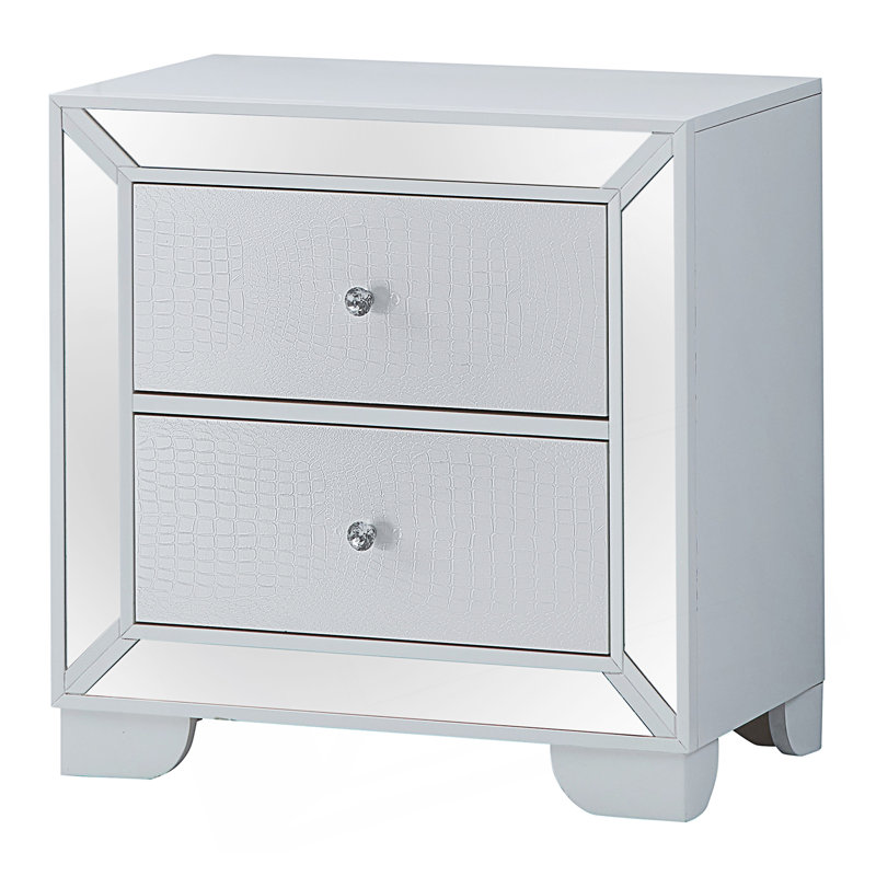 2 Drawer Nightstand, Bedroom Side Table
