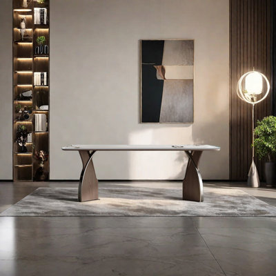 Artistic sintered stone dining table