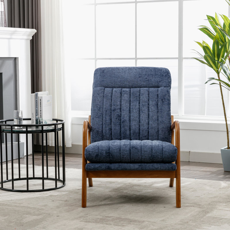 Fauteuil Alleghany, Velours bleu marine