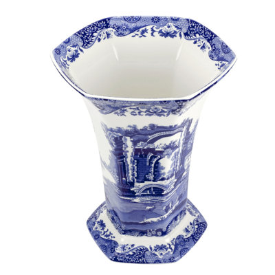 Classic Blue Italian - Hexagonal Vase
