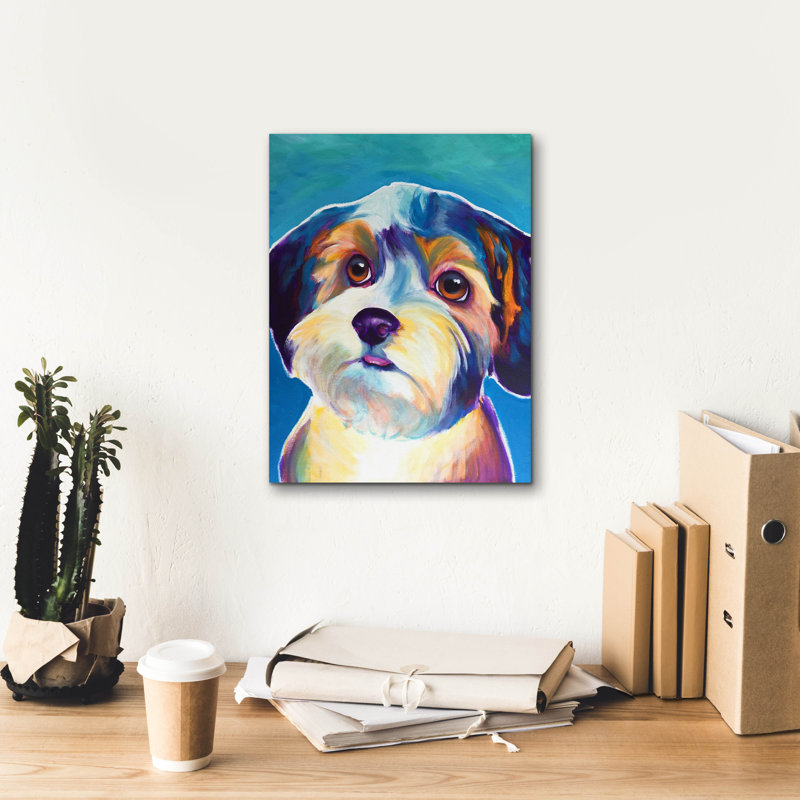 «Yorkipoo - Zoe» par Dawg Painter, H 16 po x l 12 po x P 0,75 po