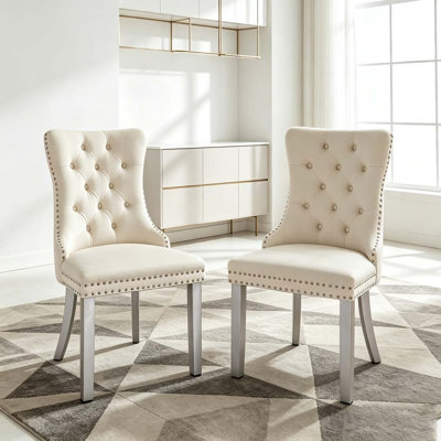 Chaise de salle à manger rembourrée moderne