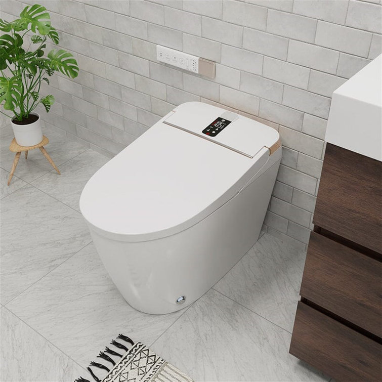 Smart Toilet with Auto Open Lid, Auto Flush & Bidet, Tankless Instant Heating, Wireless Remote Control, Modern Design for Luxury Bathrooms