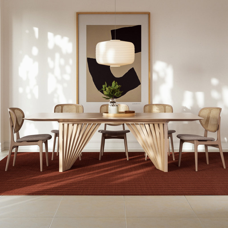 Modern Brazilian Laguna Glass Top Dining Table, Nevoa