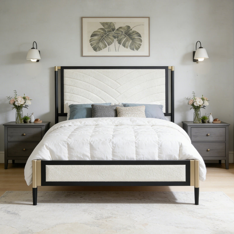 Lucero Upholstered Platform Bed, Queen