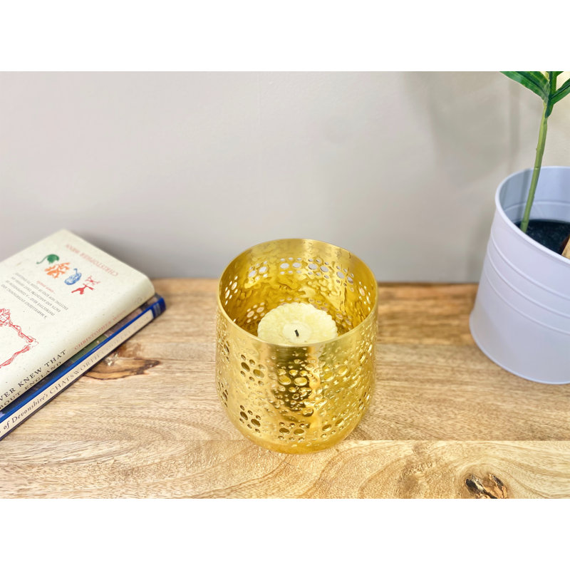 Metal Tabletop / Centrepiece Tealight Holder, 13.50cm H x 13cm  W x 13cm D