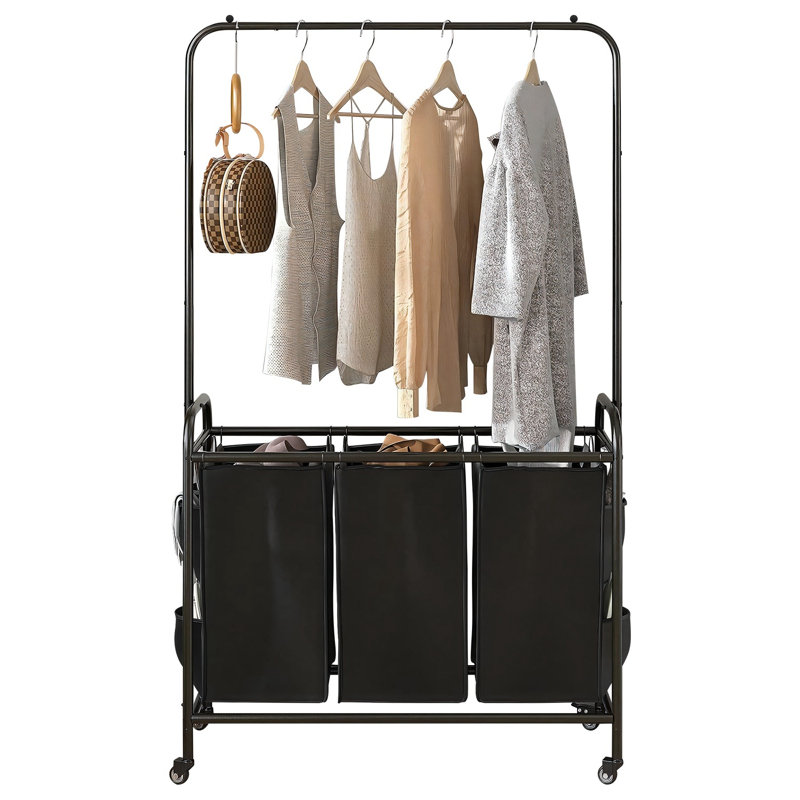 Fabric Laundry Cart with Wheels