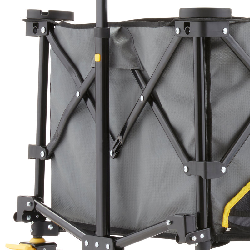 Gray Heavy Duty Collapsible Outdoor Utility Wagon with Wheels