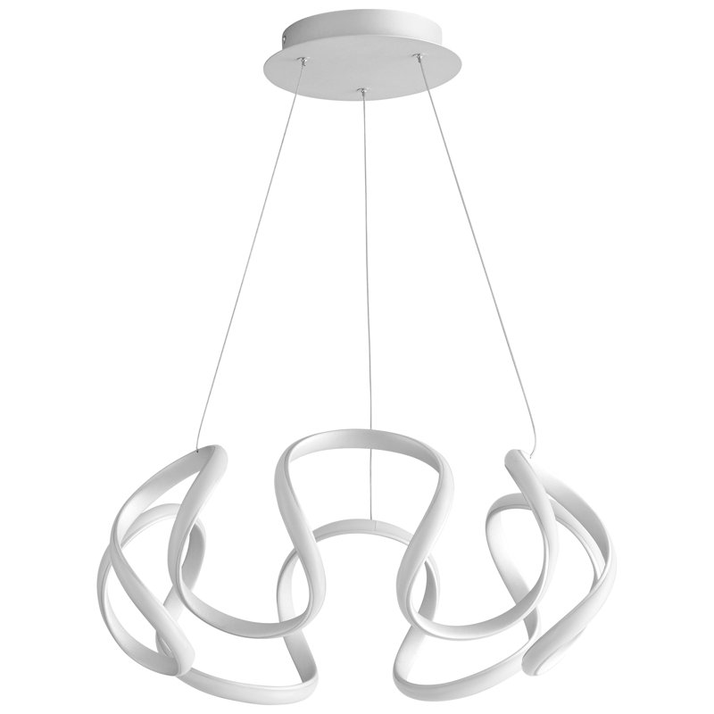 Lustre géométrique unique à 1 lumière Amarveer, Graphite argenté, H 103,75 po x l 22 po x P 22 po