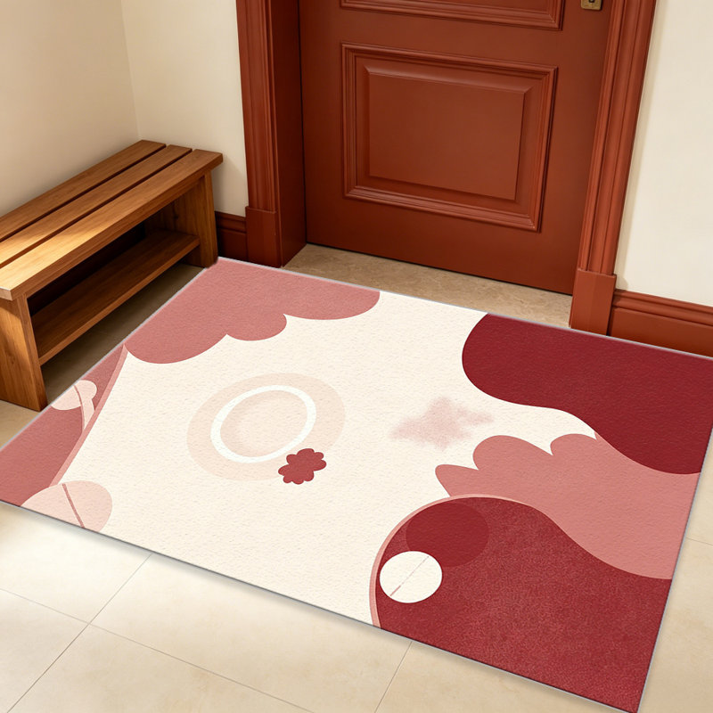 Wine Rose Abstract carpet-easy to clean, machine-washable, soft and comfortable; suitable for door mats, kitchens, living rooms, bedrooms, corridors, and laundry areas. Easy to clean, durable carpet for home decoration.