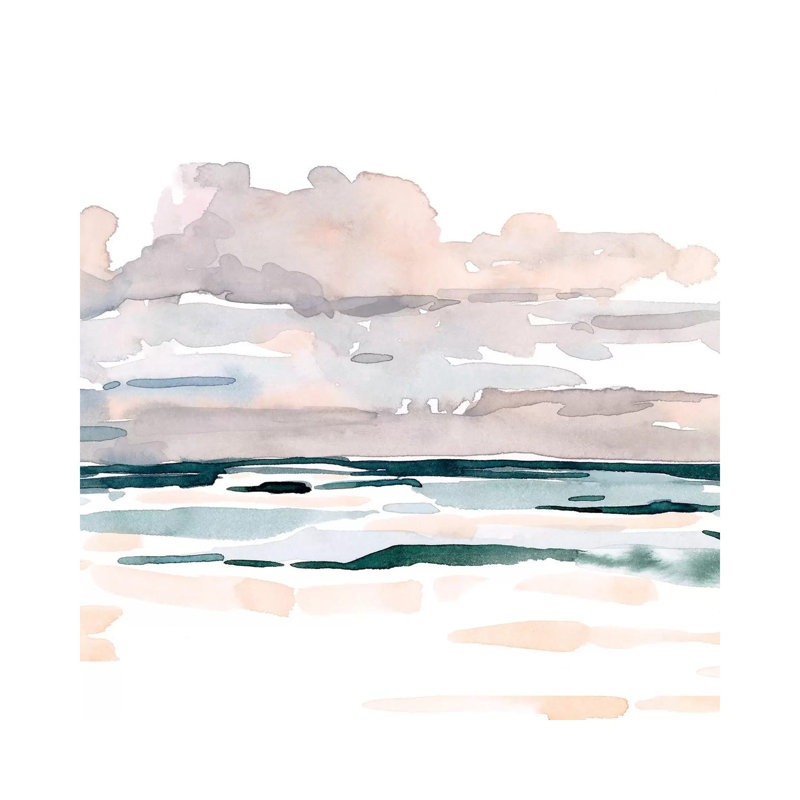 Soft Coastal Abstract I by Emma Scarvey - Wrapped Canvas Painting, 66.04 cm H x 66.04 cm W