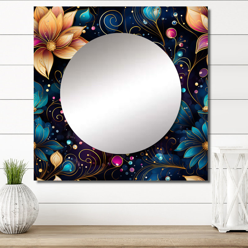 Miroir carré marocain, 23 po x 23 po