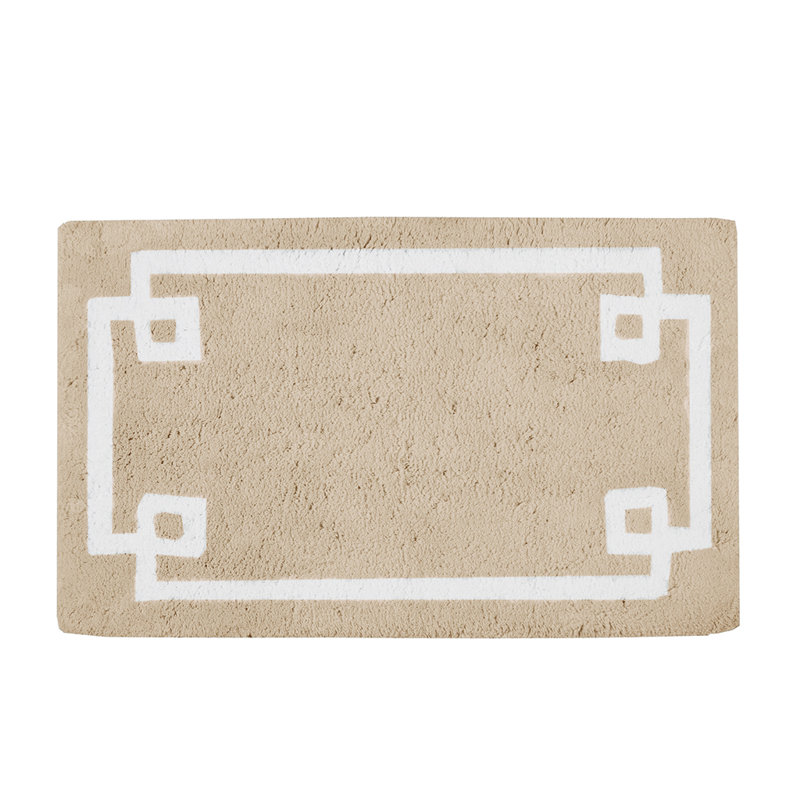 Tapis pour salle de bain 100% coton, Taupe, Simple - L 40 po x l 24 po