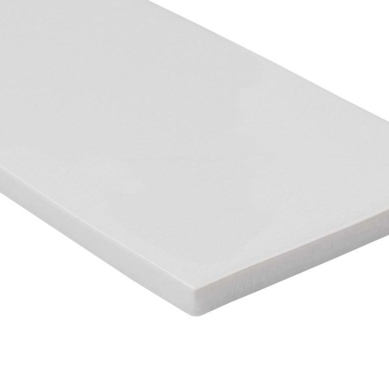 Nabi Subway 4.5x9 Subway Polished Glass Tile, Glacier White