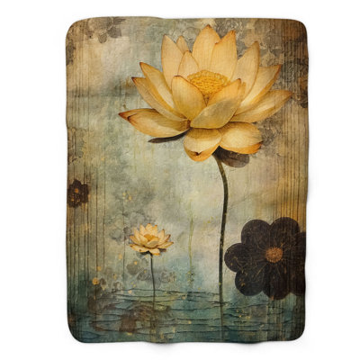 Jeté texturé Lotus - 1 pièce Sherpa Premium