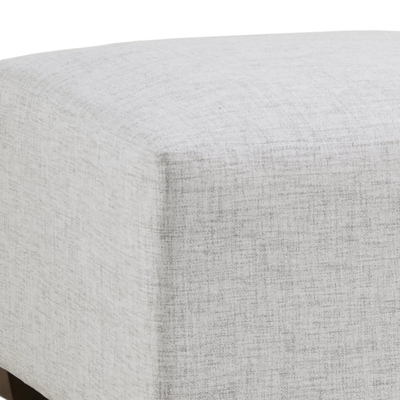 Silver Gray Fabric Modular Sectional Sofa with Ottoman