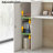 Gradon Rectangle Synthetic Laminate Reception Desk with Filing Cabinet