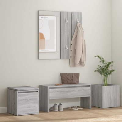 vidaXL Hallway Furniture Set Engineered Wood