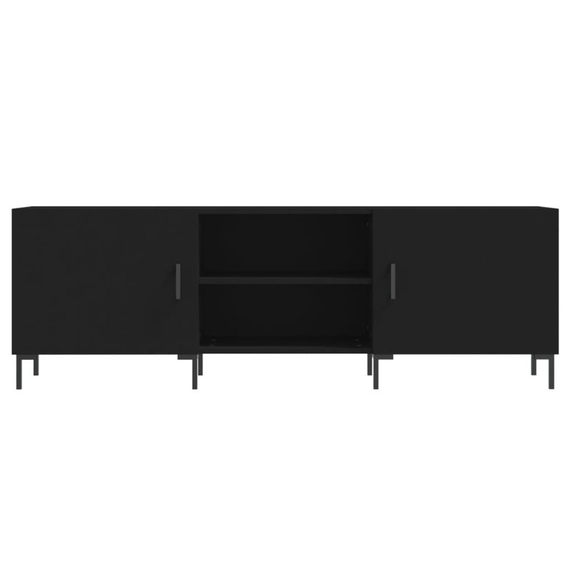 Merrilu TV Cabinet 150x30x50 cm Engineered Wood, Black