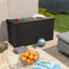 Brayden Studio Aili 120cm W 420L Polypropylene Lockable Deck Box in Anthracite