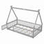 Tent-Shaped Floor Bed, With Guardrails-1043397041-1043397055