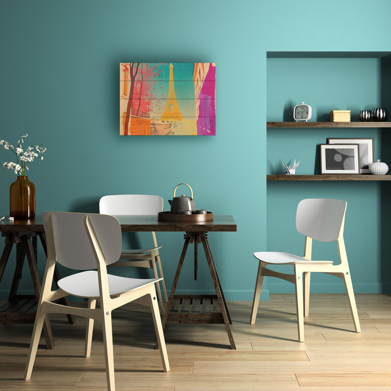 Sasha Paris Colours II Wood Slat Art, H 18 po x l 22 po