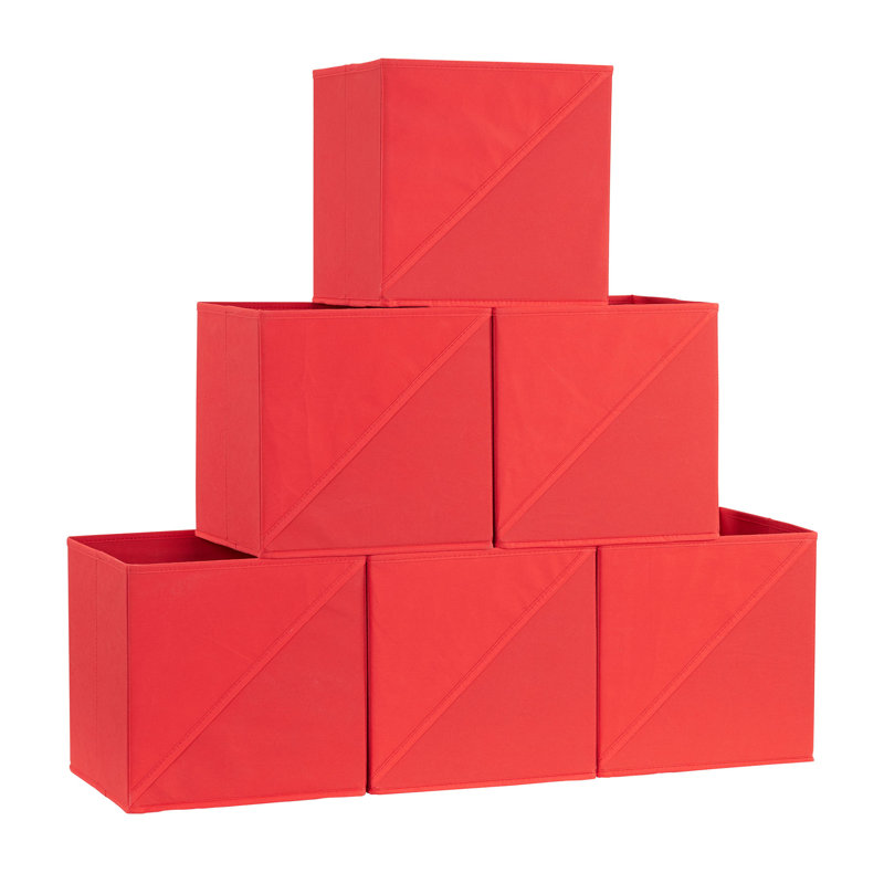 Ensemble de bacs rectangulaires Artisan, polyester rouge, Rouge
