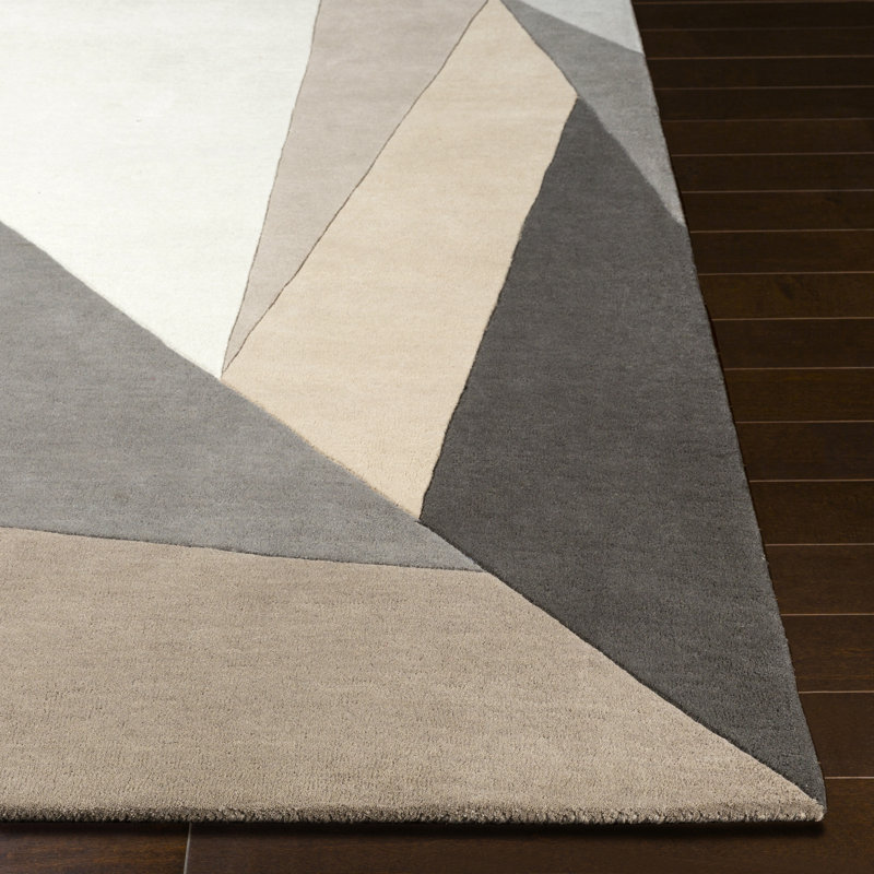 Jahiem Performance Hand Tufted Wool Abstract Indoor Rug, Rectangle 12' x 15'