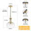 Luminaire suspendu moderne en verre transparent -719109124