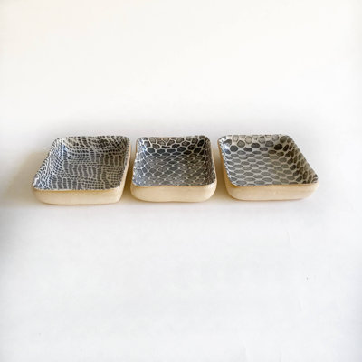 Charcoal Stoneware Condiment Server
