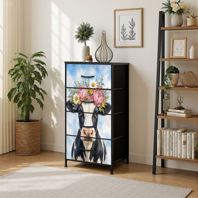 Commode de rangement verticale 4 tiroirs