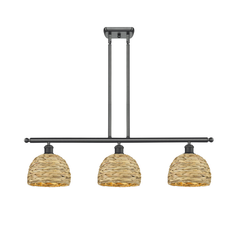 Anusri 3 - Light Island Pendant, 11" H x 36" W x 8" D, Matte Black