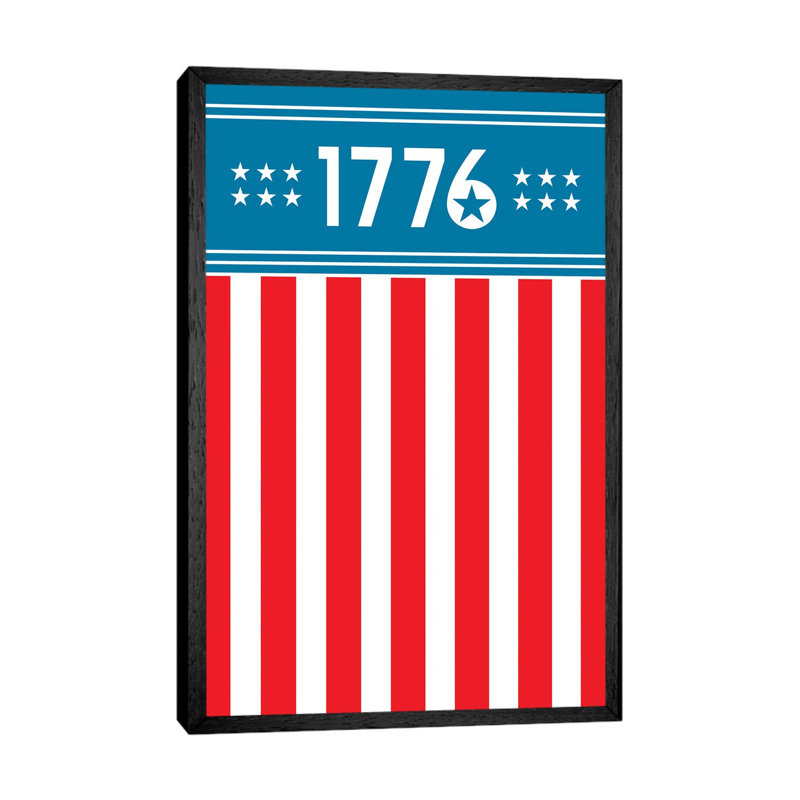 1776, America by Benton Park Prints - Print on Canvas, Black Framed, 101.6 cm H x 66.04 cm W