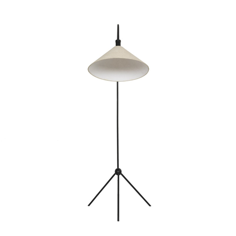 Emile Floor Lamp-Flax Linen