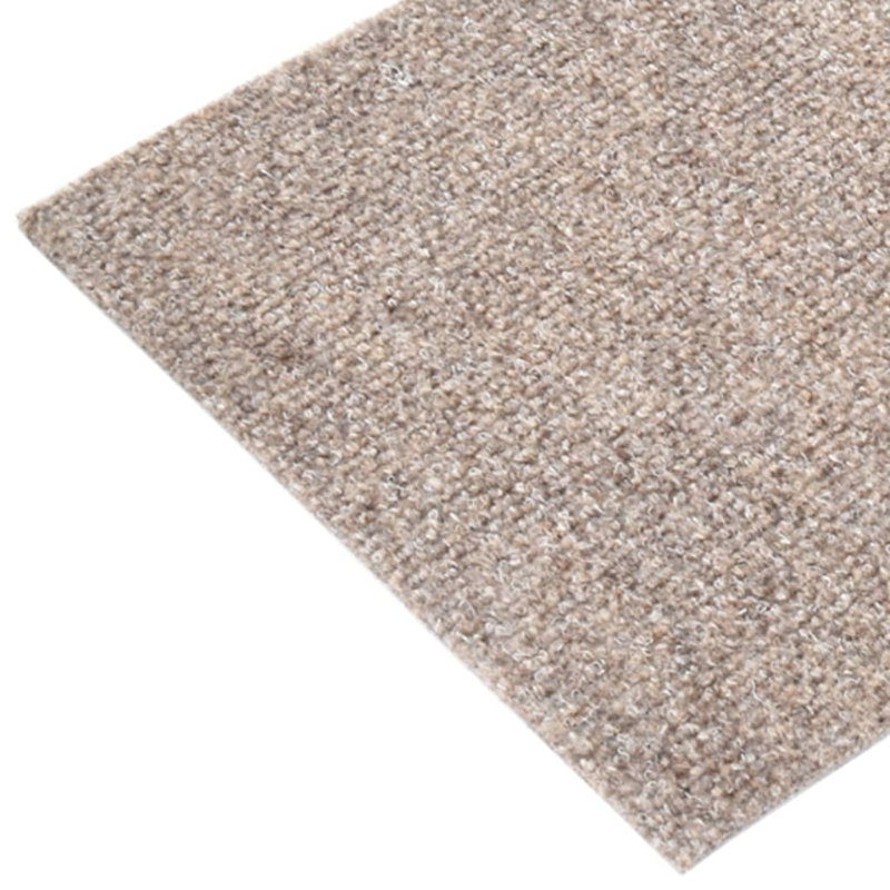 Brandun Self-adhesive Stair Mats Anthracite, Rectangular 25cm x 60cm, Cream