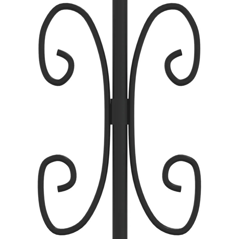 Clenton Black Metal Gate, 77.95cm H x 120.08cm W