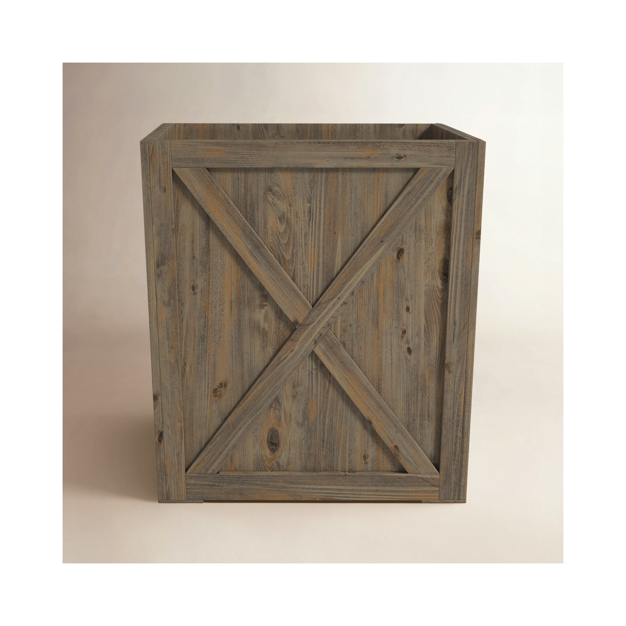 Siena Wood Planter Box, 19" H x 18" W x 18" D