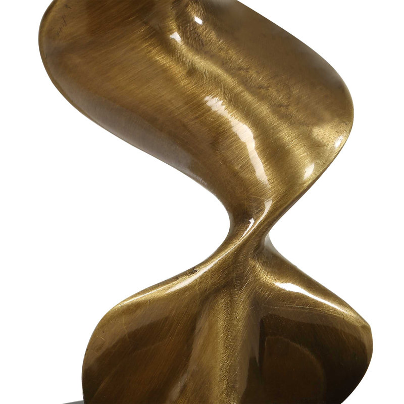 Uttermost Spiraling Cordless Brass Buffet Lamp