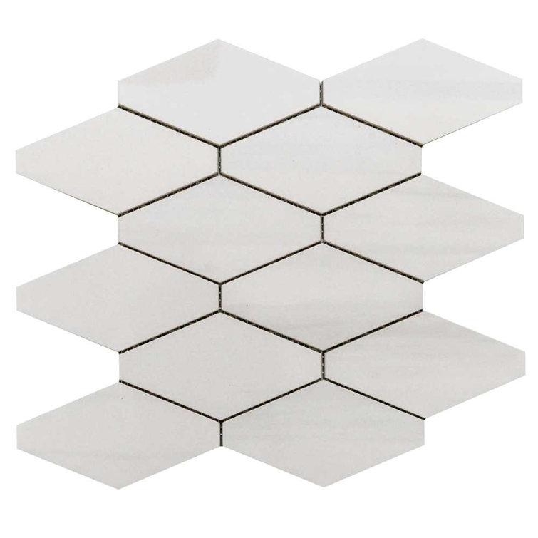 Stately Elongated Hex 12" x 12" Porcelain Marble Look Tile
