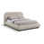 Beige Chenille Fabric / Stained Black
