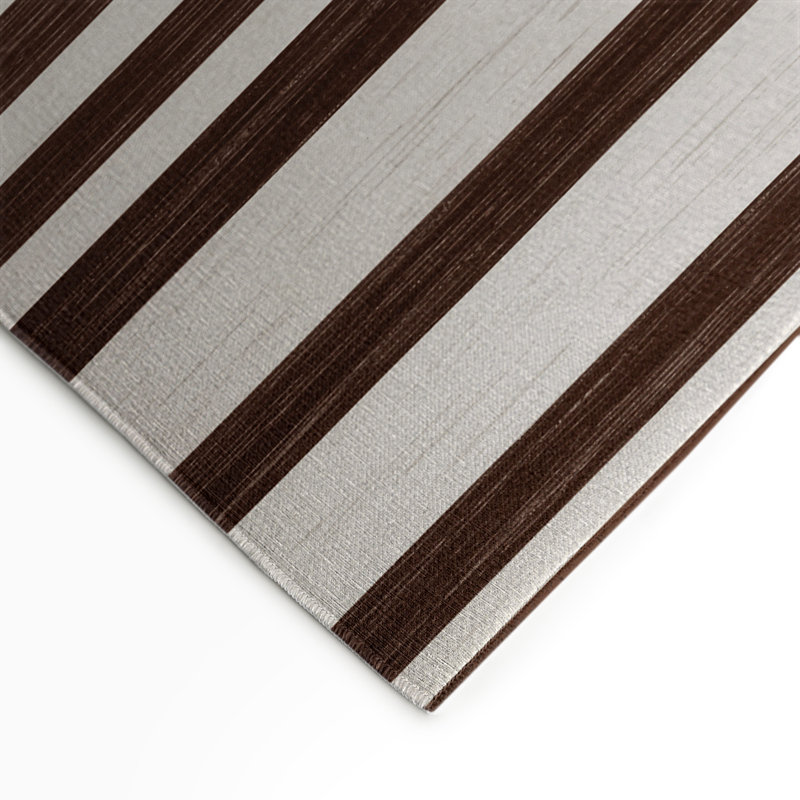 Tapis intérieur / extérieur gris HorizontalStripes, Rectangle 5 pi x 7 pi