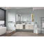 Miroir de salle de bain 84 x 36 pouces à DEL avec rétro-éclairage, fixation murale anti-buée et grand miroir de meuble-lavabo réglable-110584352