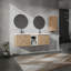 Meuble-lavabo mural élégant avec rangement abondant et lavabo élégant