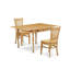 Ensemble de table de salle à manger en bois massif avec plateau Dropleaf-106903574-106903576-122805783