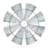 Higher Glory Galvanized Metal Windmill Blades Wall Hanging 16.75x16.75