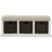 Rustic Storage Bench with 3 Removable Classic Rattan Basket , Entryway Bench Storage Bench with Removable Cushion-1436816758